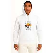 Bahriyeli Collection Kapüşonlu One Piece Mugiwar A Göğüs Baskılı Unisex Sweatshirt