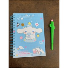 Meyra Accessories Yeni Lüks Defter ve Kaktüs Kalem Kuromi My Melody Cinnamorol Defter ve Silikon Kaktüs Kalem Hediyelk
