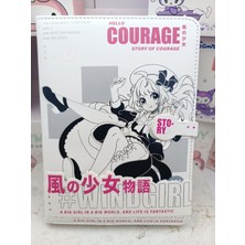 Meyra Accessories Anime Rüzgar Kız Temalı Lüx Defter Notebook Ajanda Not Defteri Yumuşak Kılıflı Hediyelik Defter