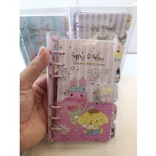 Meyra Accessories Sanrio Kawaii Lüx Şeffaf Kılıfli Kapaklı Notebook Defter Kutulu Hediyelik Lüx A Kilete Defter