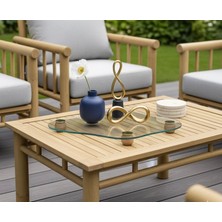 Mirsa Global Dekoratif Cam Organizer Banyo Sehpa Üstü Makyaj Organizeri Tepsi  Model Top Ayaklı Cam Sunumluk