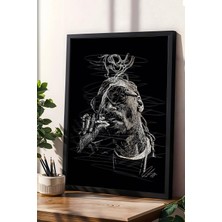 Satürn Design Snoop Dogg Portre Çerçeveli Tablo Rap Hip Hop - Estetik Poster