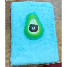 Meyra Accessories 1 Adet Sevimli Silikon Sukuşili Çizgili Defter Unicorn Lu Peluş Sukuşili Defter