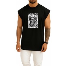 Bahriyeli Collection Oversize Piri Reis Dünya Haritası Göğüs Baskılı Atlet