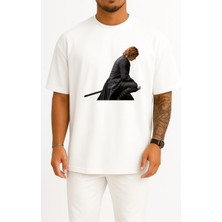 Bahriyeli Collection Oversize Jamie Fraser Outlander Göğüs Baskılı Unisex T-Shirt