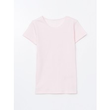 Lc Waikiki Yeni Sezon Bisiklet Yaka Kısa Kollu Kız Çocuk Fanila