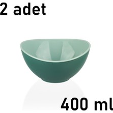 Mons 2 Adet Kase Qlux Ideas Çift Renkli Sofra Meyve Cips Salata Kuruyemiş Kasesi L-00468