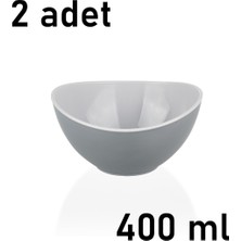Mons 2 Adet Kase Qlux Ideas Çift Renkli Sofra Meyve Cips Salata Kuruyemiş Kasesi L-00468