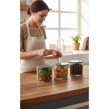 Paşabahçe 41521 Basic 6 Lı Saklama Kabı - Cam Kavanoz 620 Cc.