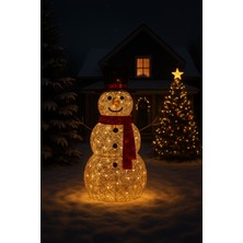 Okavango Yapay Noel Dekoru 63 cm Kardan Adam Ledli Yılbaşı Süsü Yılbaşı Hediyeleri LED