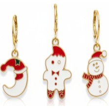 Alya's Aksesuar Yılbaşı Temalı 3lü Mineli Küpe