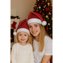 Okavango 1 Adet Lüx Set Yılbaşı Şapkası Yılbaşı Süsü Seti Noel Şapka Kırmızı Beyaz Simli