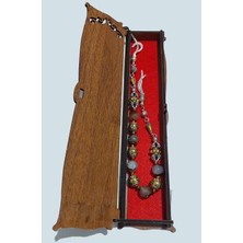 Aytens Usta Işi Pirinç Işlemeli ve Doğal Taşlı Zamak Zaza Tesbih - Özel Tasarım Akik Taşı