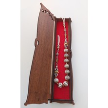 Aytens Usta Işi Pirinç Işlemeli ve Doğal Taşlı Zamak Zaza Tesbih - Özel Tasarım