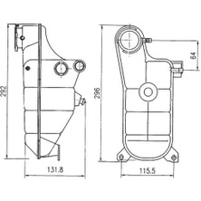 Mahle CRT119000S Radyator Yedek Su Deposu Mercedes W201 W124 S124 A1245001749
