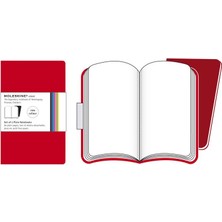 Moleskine Defter Kırmızı 2 Li  Cep Boy  Çizgisiz