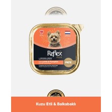 Reflex Plus Alutray Pate Kuzu Etli ve Bal Kabaklı Mini ve Küçük Irklar İçin Yetişkin Köpek Maması 85 gr