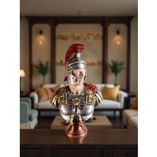 Monarch Art Antik Roma Lejyoneri Büstü – Cesaret ve Liderliğin Sembolü (15 Cm)