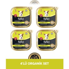 Reflex Plus Alutray Pate Organik Somonlu Mini ve Küçük Irklar İçin Yetişkin Köpek Maması Seti 4x85 gr