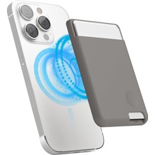 Elago iPhone Manyetik Kart Tutucu – Magsafe Uyumlu 2 Kart Kapasiteli Ince Telefon Cüzdanı Orta Gri