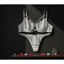 Reyn Beysz Çapraz Bant Detaylı Fantezi Sütyen Külot Takım