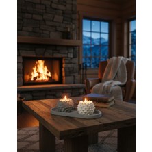 SEMY STORE Çam Kozalağı Mumluk Dekoratif Sunum Tabağı, Mumluk, Ev Dekorasyon