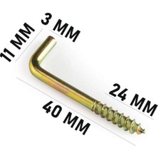 Tuna Korniş Çivisi Vidalı 3 No 10 Adet