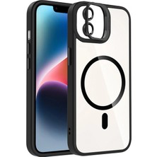 Marsilyan Apple iPhone 11 Remim Lensli Magsafe Standlı Kapak - Siyah