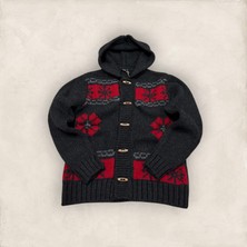 Neyir Düğmeli Kapüşonlu Hırka