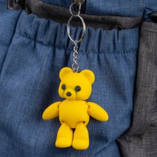 Flexilab Creative Eklemli Ayıcık Figür Anahtarlık – 4 Renk Seçenekli Sevimli Oyuncak Ayı Tasarım Çanta Süsü ve Hediye Aksesuar