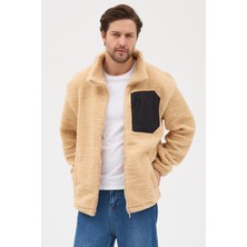 Erkek Peluş Oversize 5 Cepli Sweatshirt