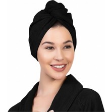 Aras Home Collection %100 Pamuklu Saç Bonesi - Plaj Havuz Deniz Uyumlu Hızlı Kurulama Baş Havlusu