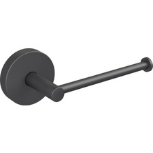 Conta Mat Siyah Pirinç Açık Kol Tuvalet Kağıtlığı – Duvara Monte Wc Kağıt Tutucu | Modern & Pratik Kullanım