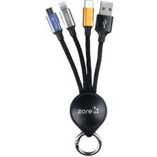 Ottonova Siyah Oks 3 In 1 USB Kablo