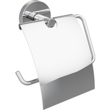 Conta Paslanmaz Pirinç Kapaklı Tuvalet Kağıtlığı – Krom Duvara Monte Wc Kağıt Tutucu | Şık & Dayanıklı Banyo Aksesuarı