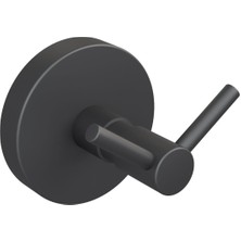 Conta Mat Siyah Paslanmaz Pirinç Çiftli Askı – Duvara Monte Banyo Askılığı | Havlu, Bornoz & Aksesuar Askısı