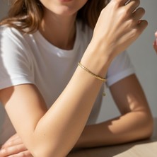 Sevil Gülgün Atelier Yoğun Altın Tonu Gurmet Zincir Bileklik 18K Kaplama