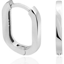 Özcömert Silver Gümüş Taşsız J Kadın Küpe