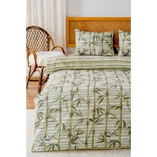 Zethome Çift Kişilik Nevresim Takımı Pamuklu Desenli Bambu 200X215 cm