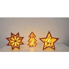 Yeni Yıl Işıklı Dekor Seti