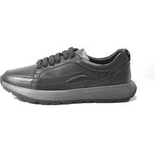 Forex 4044 Hakiki Deri Siyah Bağlı Ortopedik Casual Erkek Ayakkabı