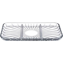 Paşabahçe, Bölmeli, Dikdörtgen Tabak, 16X27 Cm, Cam Sunum Tekli