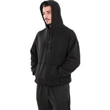 Musclecloth Elite Oversize Kapüşonlu Sweatshirt Siyah