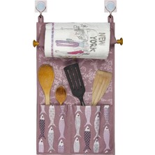 Diyar-ı Fırsat Çok Amaçlı Ahşap Kulplu Mutfak Peçete Askılığı Ve Kaşıklık