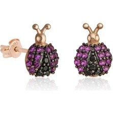 Özcömert Silver Gümüş Uğur Böceği Küpe