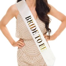 MUHTELİFİÇGİYİM Altın Yazılı Bride To Be Simli Kuşak Kemer