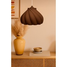 Tigea Accessories Pumpkin Tekli Avize Yatak Odası, Mutfak, Oturma Odası Beyaz Tasarım Tekli Sarkıt Avize (Plastik)