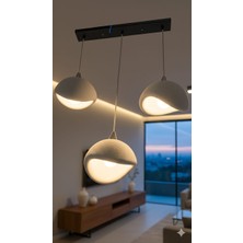 Tigea Accessories Beton Görünümlü 3D Pla Plastik Iskandinav Tarz Salon/cafe Sarkıt Avize