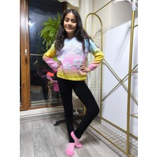 Şimo Butikkız Çocuk Kalın Fitilli Tayt Esnek Yumuşak Rahat 10-11-12-13-14 Yaş Siyah