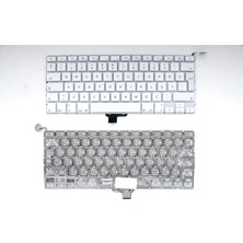 İnfostar Apple MacBook A1342 ile Uyumlu Notebook Klavye - Beyaz - TR - Büyük Enter